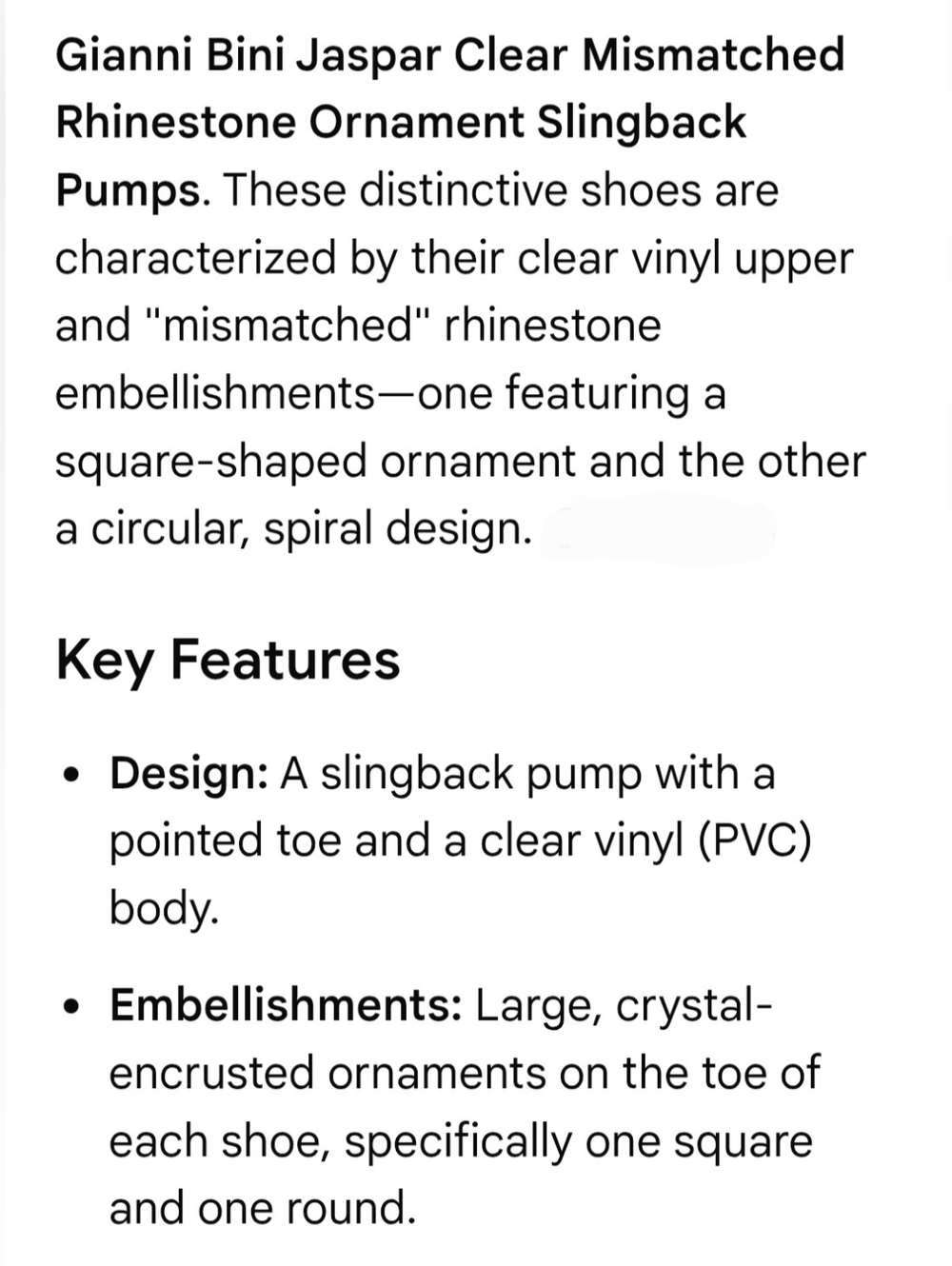 Gianni Bini Silver Clear Slingback Heels/Pumps w/Crystal Medallions Women's Sz 7 - Picture 7 of 8